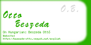 otto beszeda business card