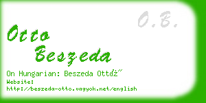 otto beszeda business card